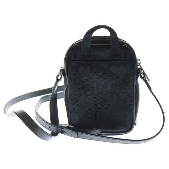 Gucci Off the Grid GG Canvas Leather Shoulder Bag Silver Black - Picture 2 of 6